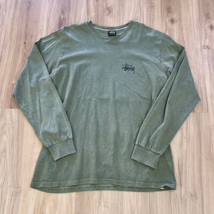 Stussy BAsic Logo L/S T Short Olive