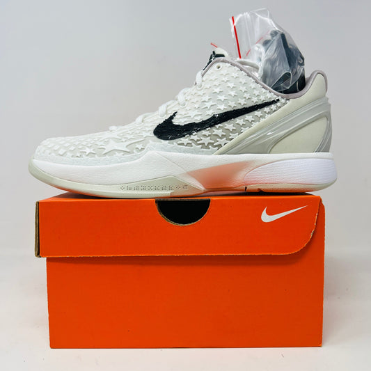 Nike Kobe 6 Sail All-Star GS sneaker with extra laces on orange box, 2024 release.