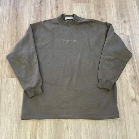 Fear of God Essentials Mock Neck Sweatshirt Dust Olive