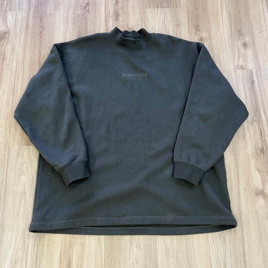 Fear of God Essentials Mock Neck Sweatshirt Dark Grey