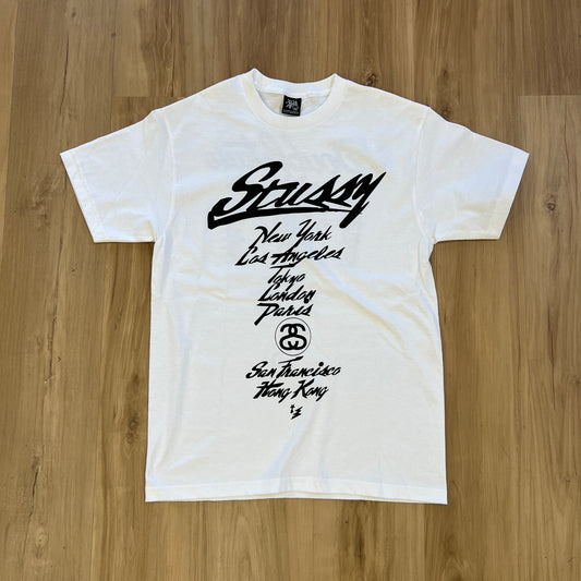 Stüssy x WTAPS World Tour T-shirt White