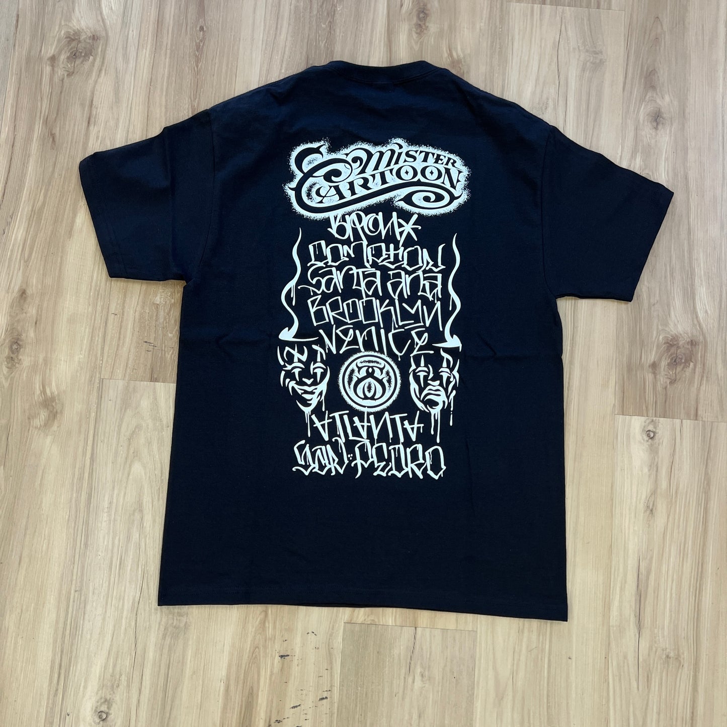 Stussy World Tour 2006 Mister Cartoon Black Tee Limited Edition