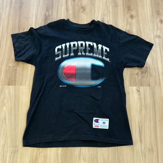 Supreme x Champion Chrome S/S Top Black
