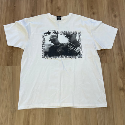 Stüssy x Gang Starr "Take It Personal" White Tee