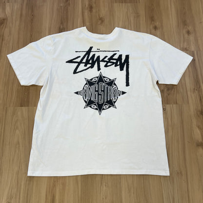 Stüssy x Gang Starr "Take It Personal" White Tee