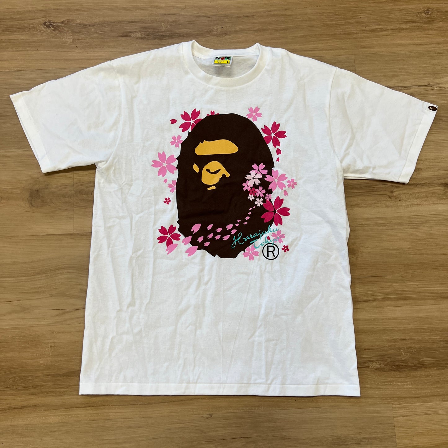 BAPE Sakura Ape Head Tee White