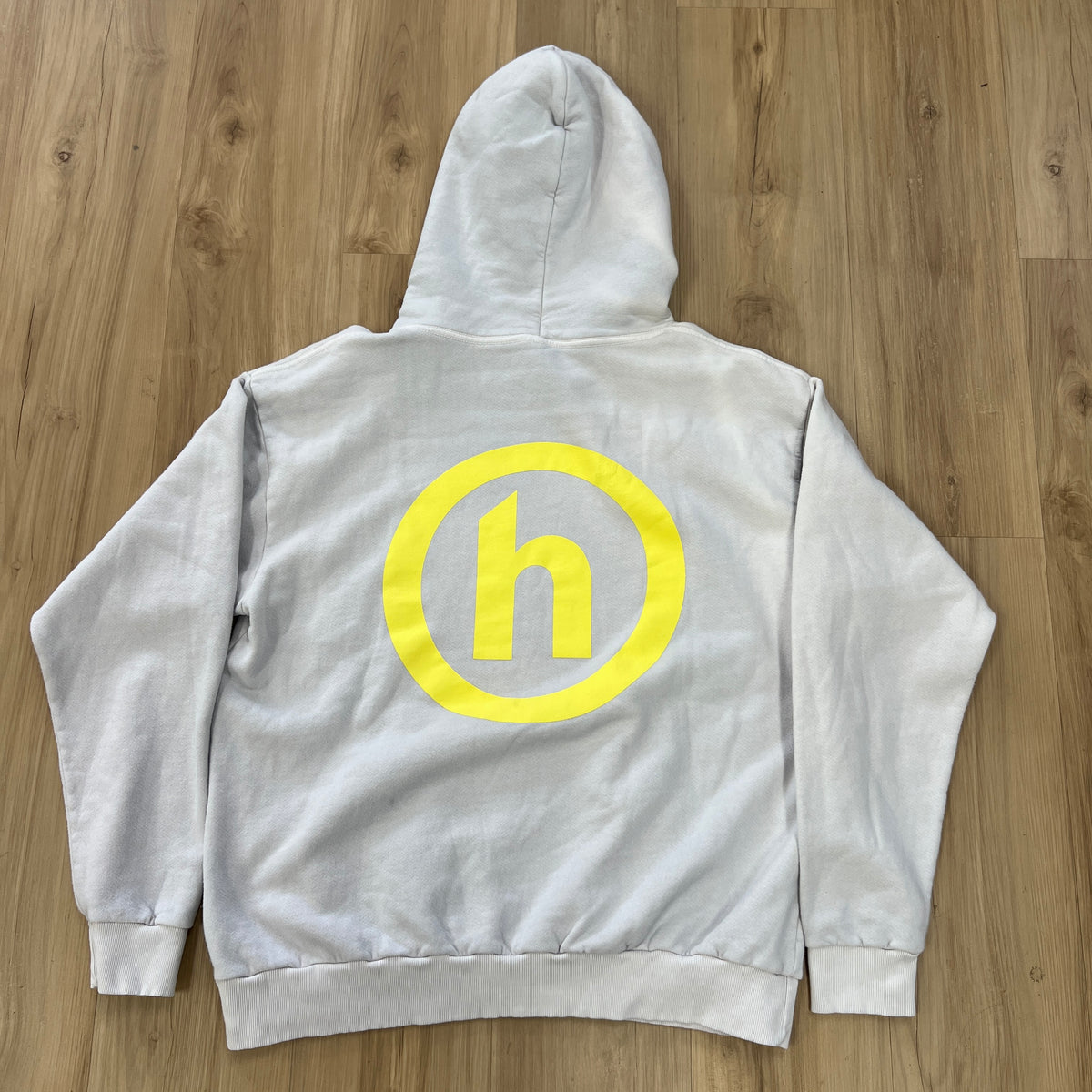 Hidden NY H Logo Hoodie Grey and Yellow