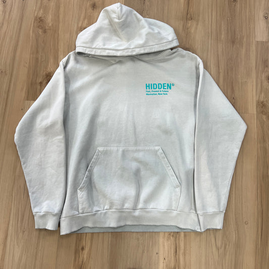 Hidden NY H Logo Hoodie Grey and Green