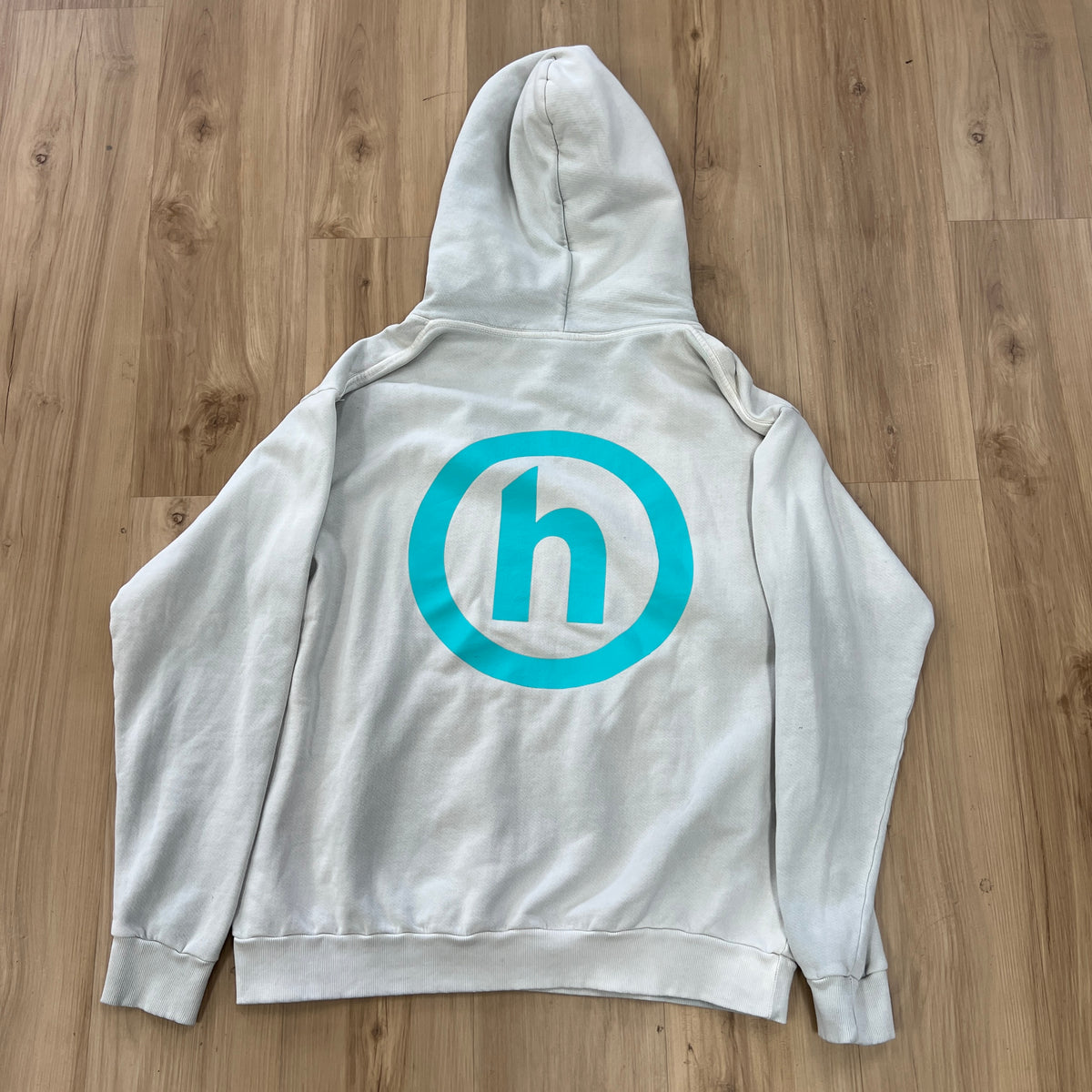 Hidden NY H Logo Hoodie Grey and Green