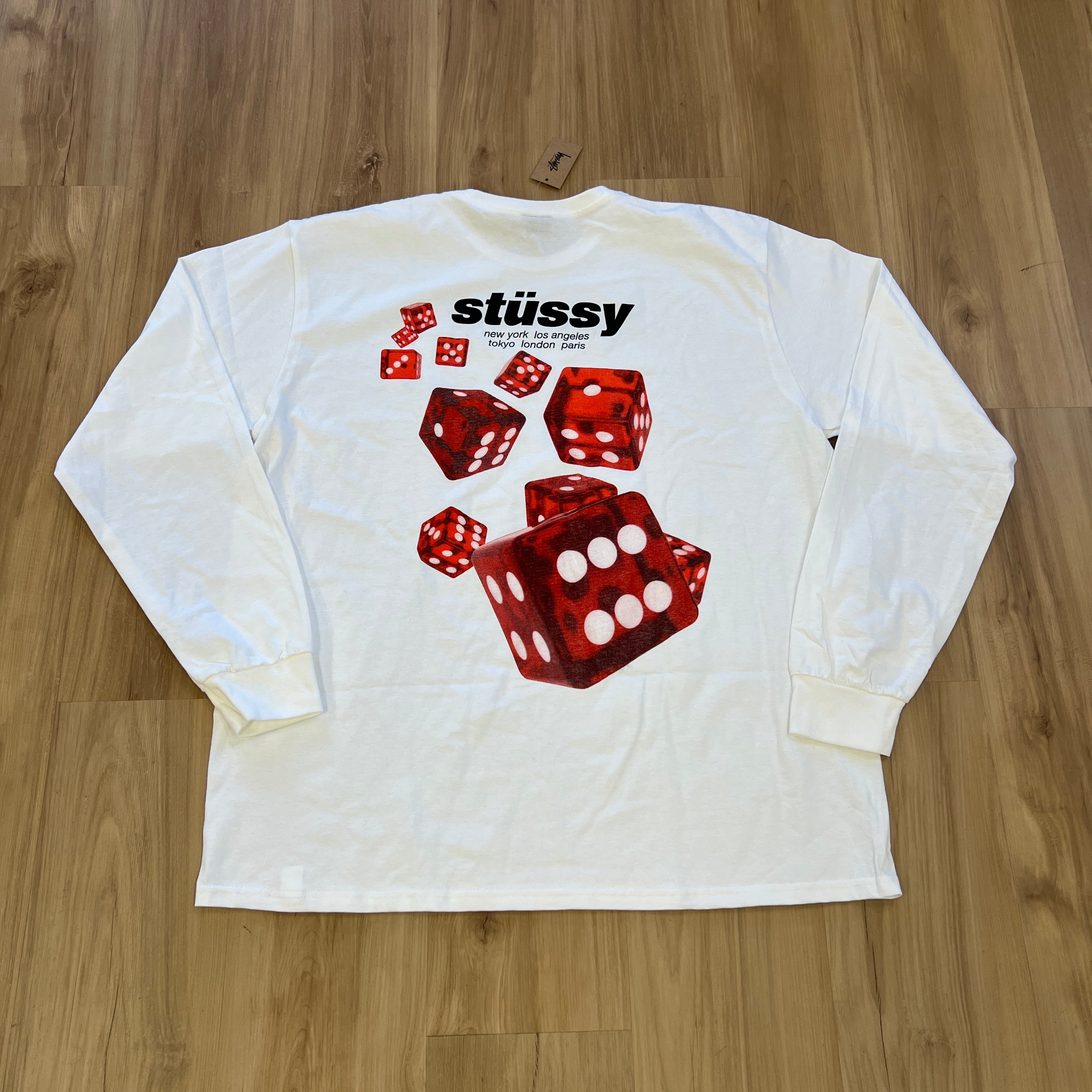 Stussy Rollers Long-Sleeve Tee White – Holy Ground