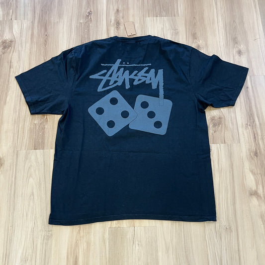 Stussy Dice Pigment Dyed Tee Black