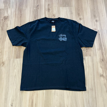 Stussy Dice Pigment Dyed Tee Black