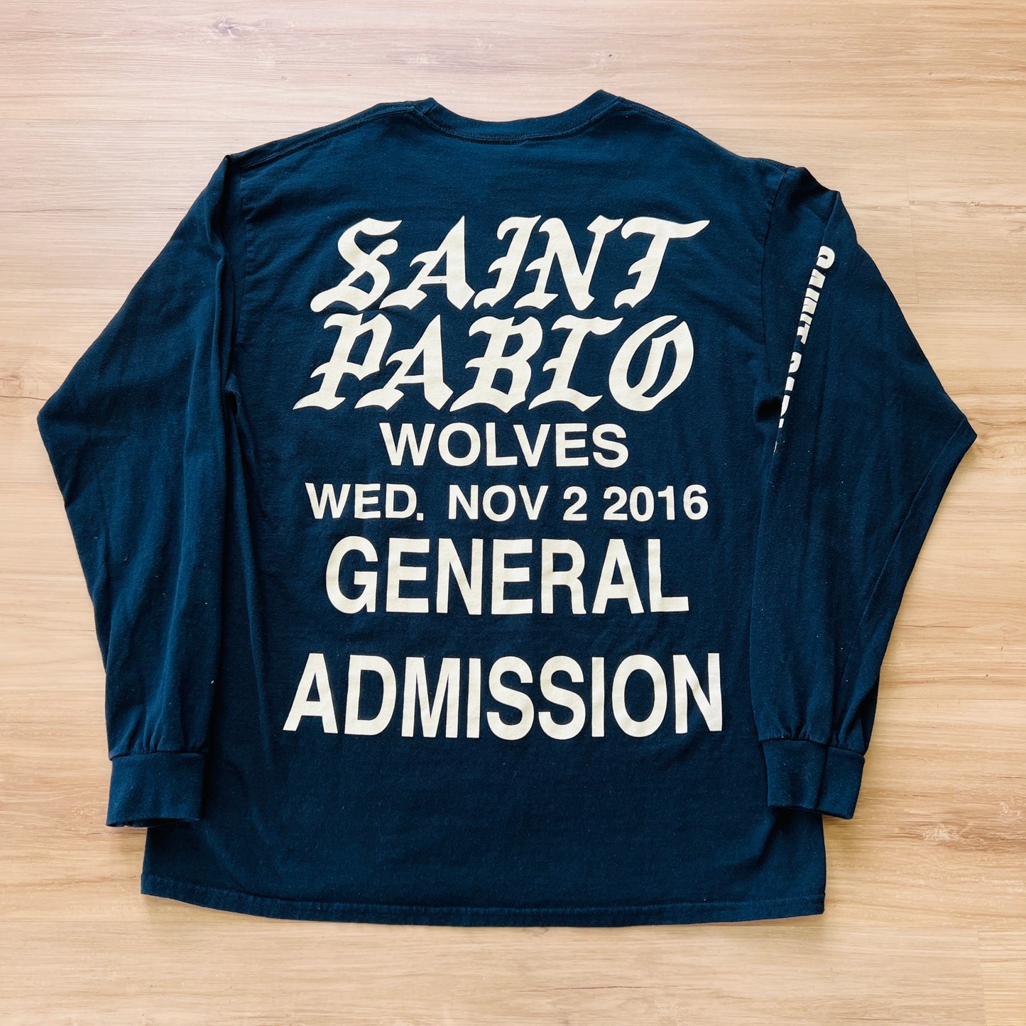 Kanye West Saint Pablo Wolves Tour long sleeve t-shirt Black