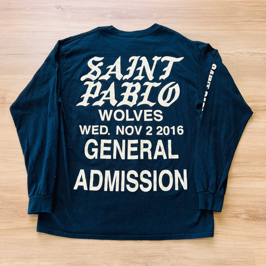 Kanye West Saint Pablo Wolves Tour long sleeve t-shirt Black