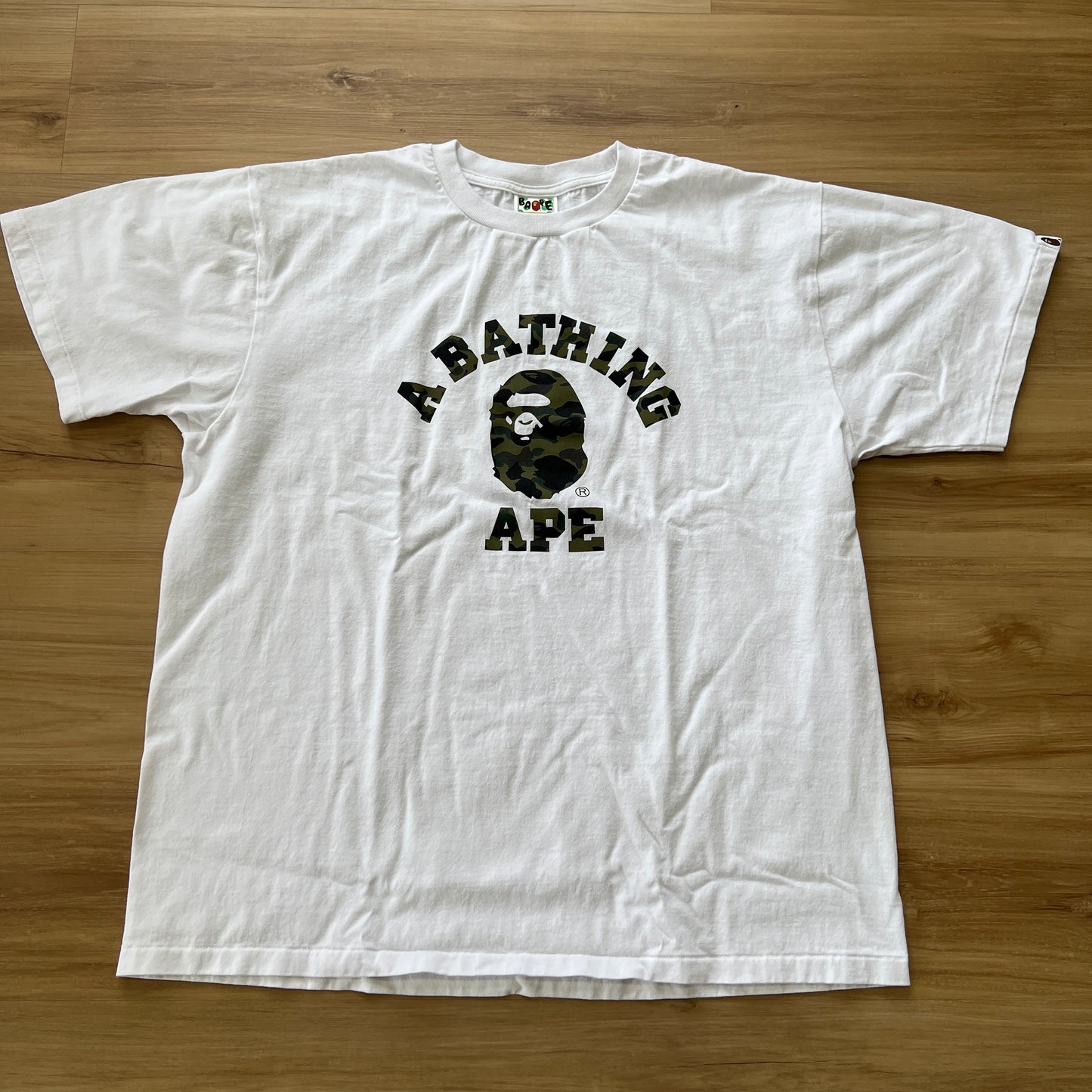 A Bathing Ape 1st Camo College Tee White