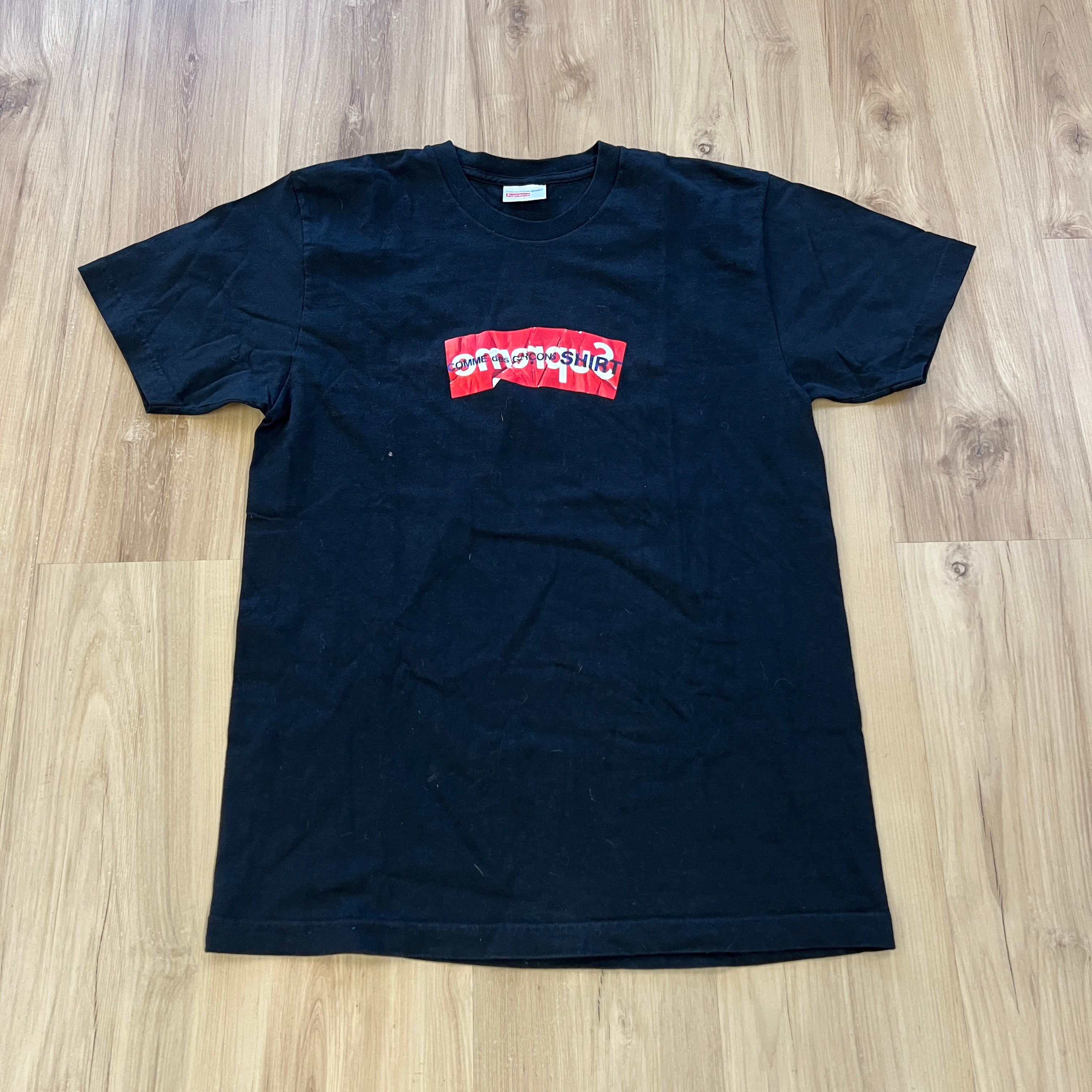 Supreme Comme Des Garcons SHIRT Box Logo Tee Black – Holy Ground