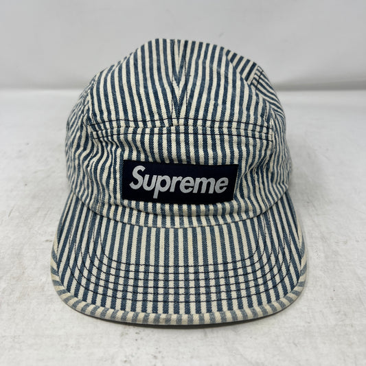 Supreme Denim Camp Cap Indigo Stripe