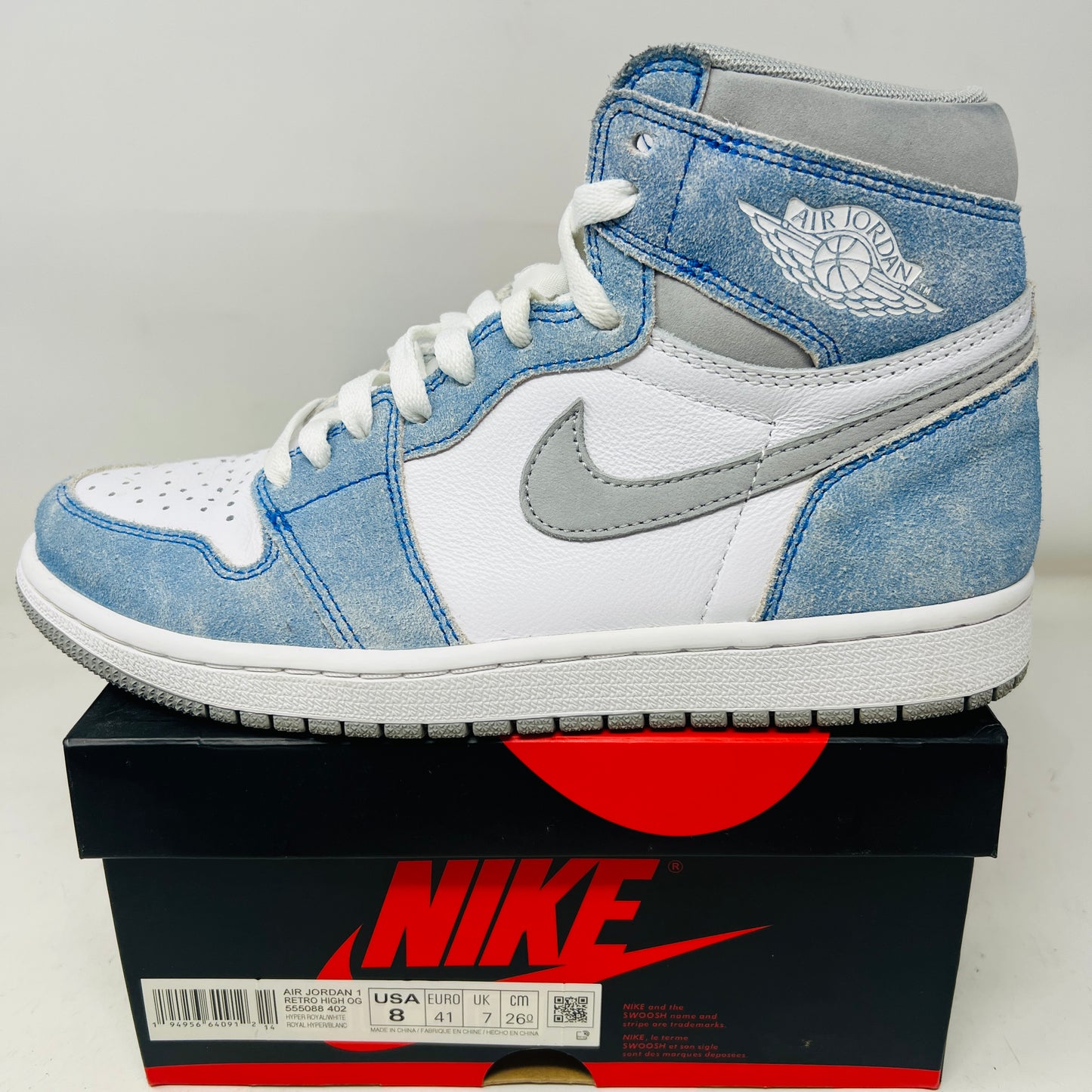 Jordan 1 Retro High Hyper Royal Smoke Grey