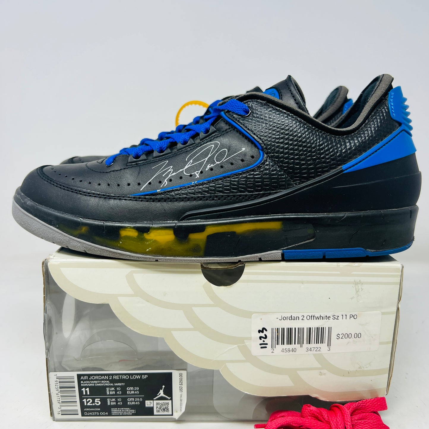 Jordan 2 Retro Low SP Off-White Black Blue