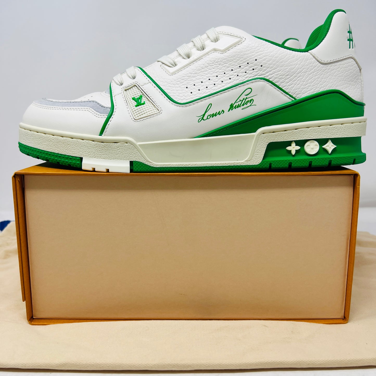 Louis Vuitton Trainer #54 Signature White Green