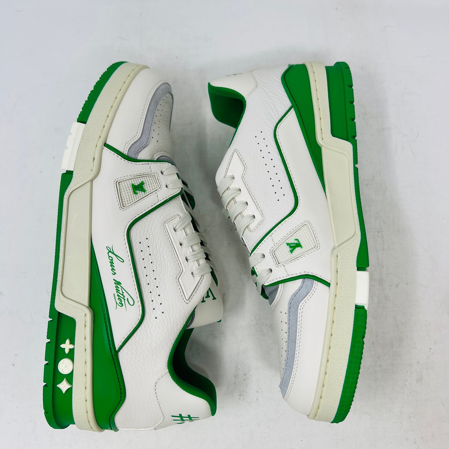 Louis Vuitton Trainer #54 Signature White Green