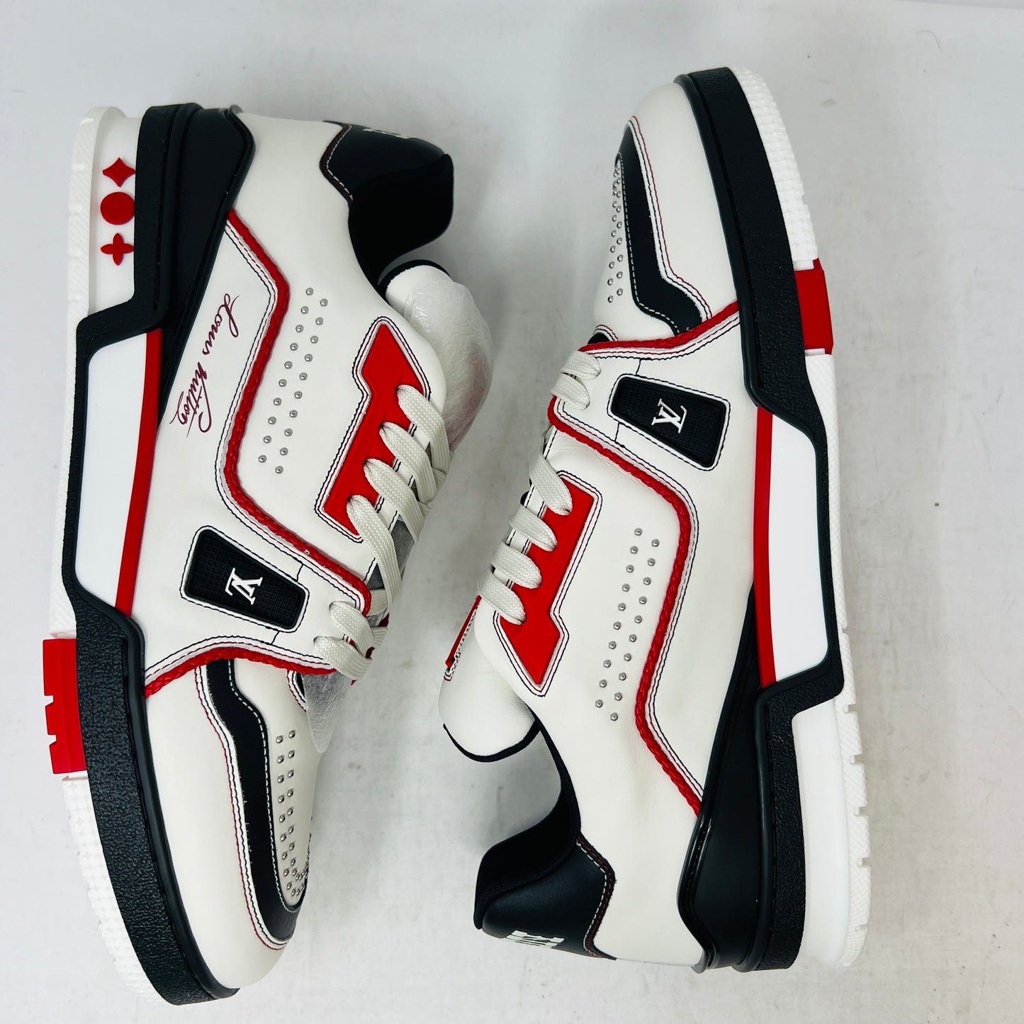Louis Vuitton LV Trainer White Red Black