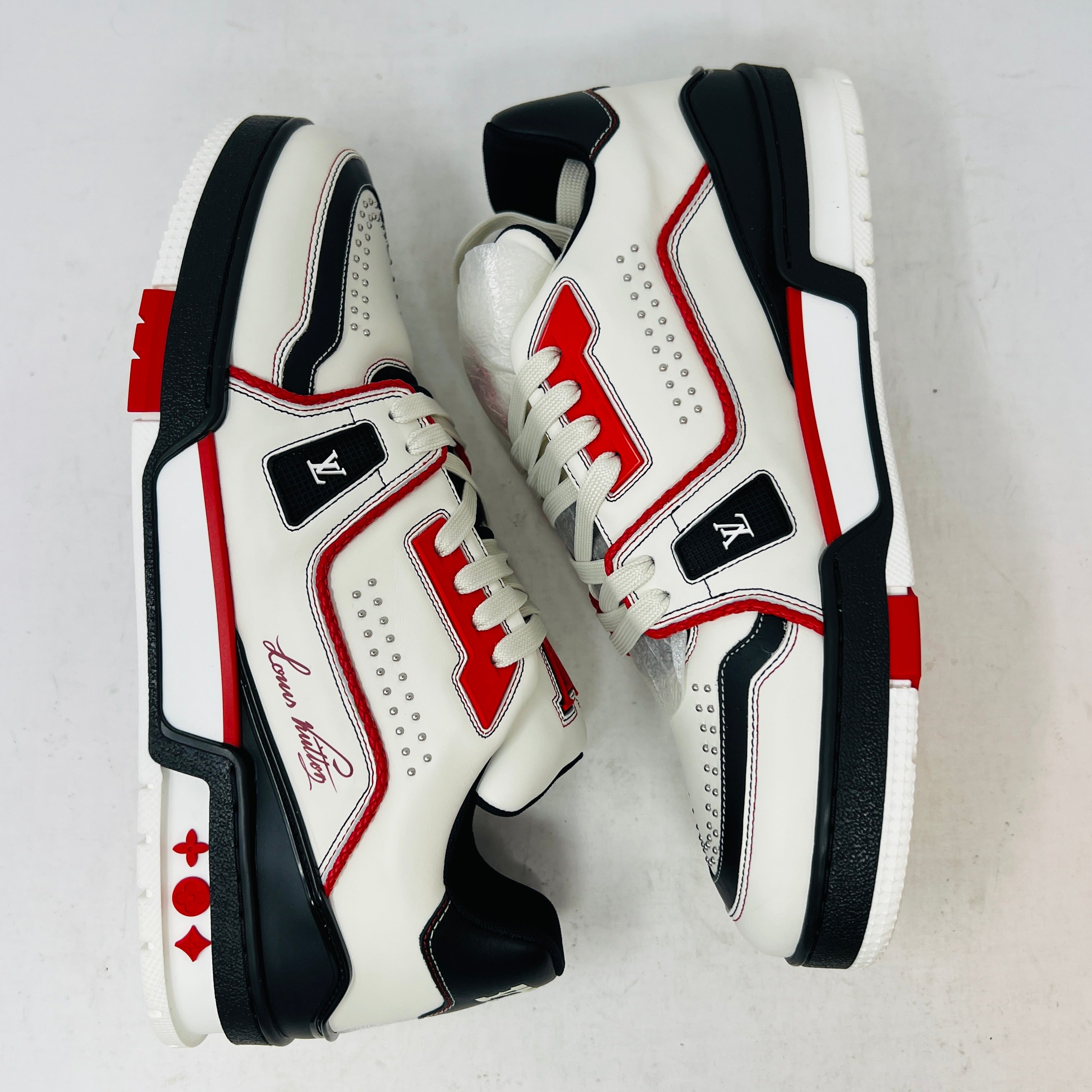 Louis Vuitton LV Trainer White Red Black – Holy Ground