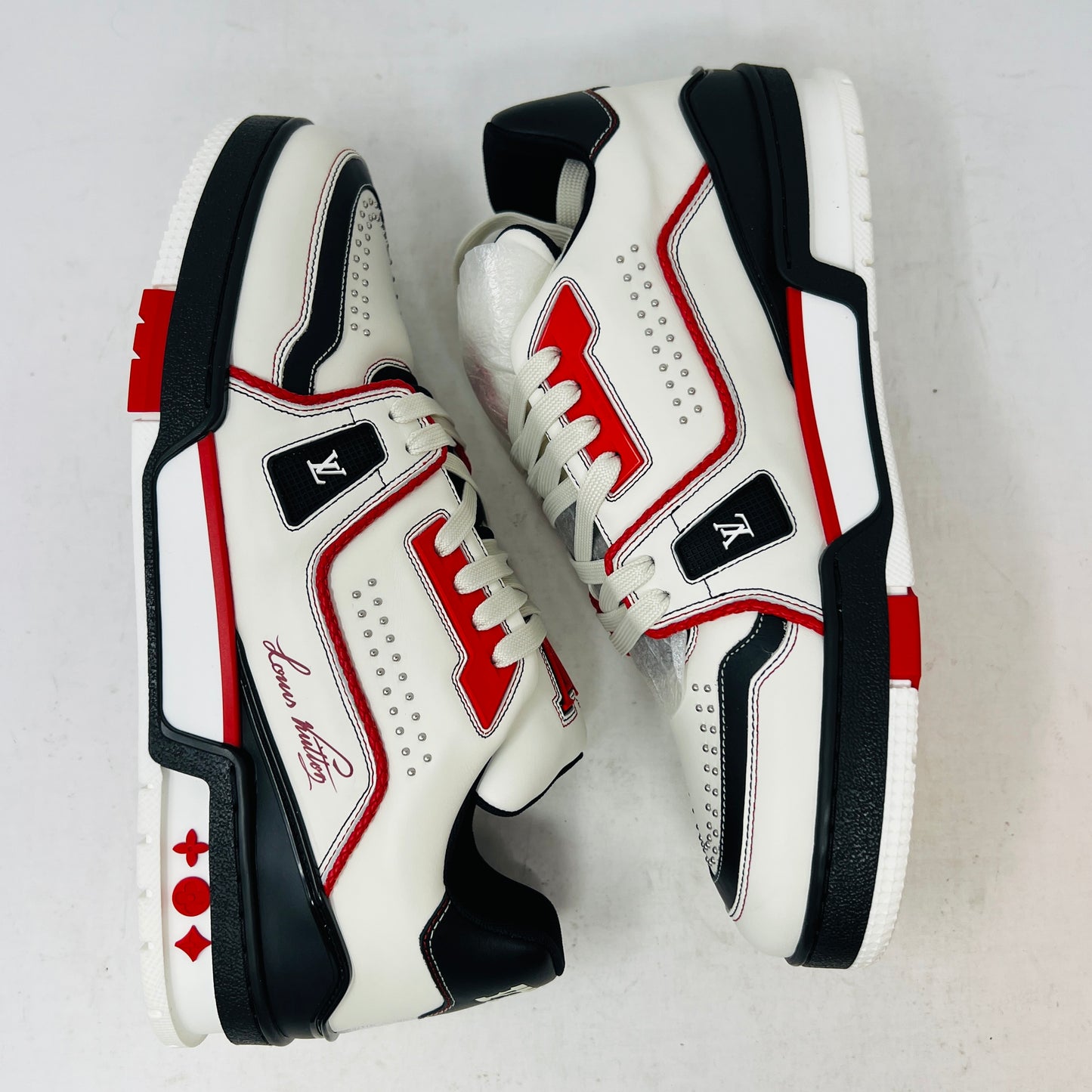 Louis Vuitton LV Trainer White Red Black
