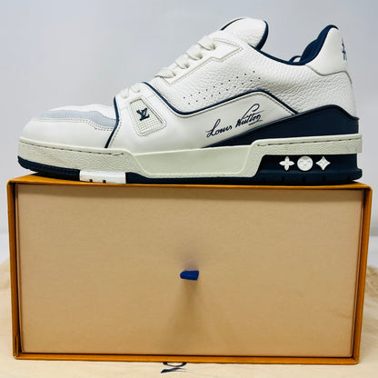 Louis Vuitton Trainer #54 Signature White Marine