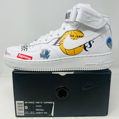 Nike Air Force 1 Mid Supreme NBA White