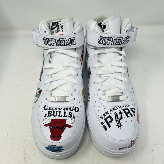 Nike Air Force 1 Mid Supreme NBA White