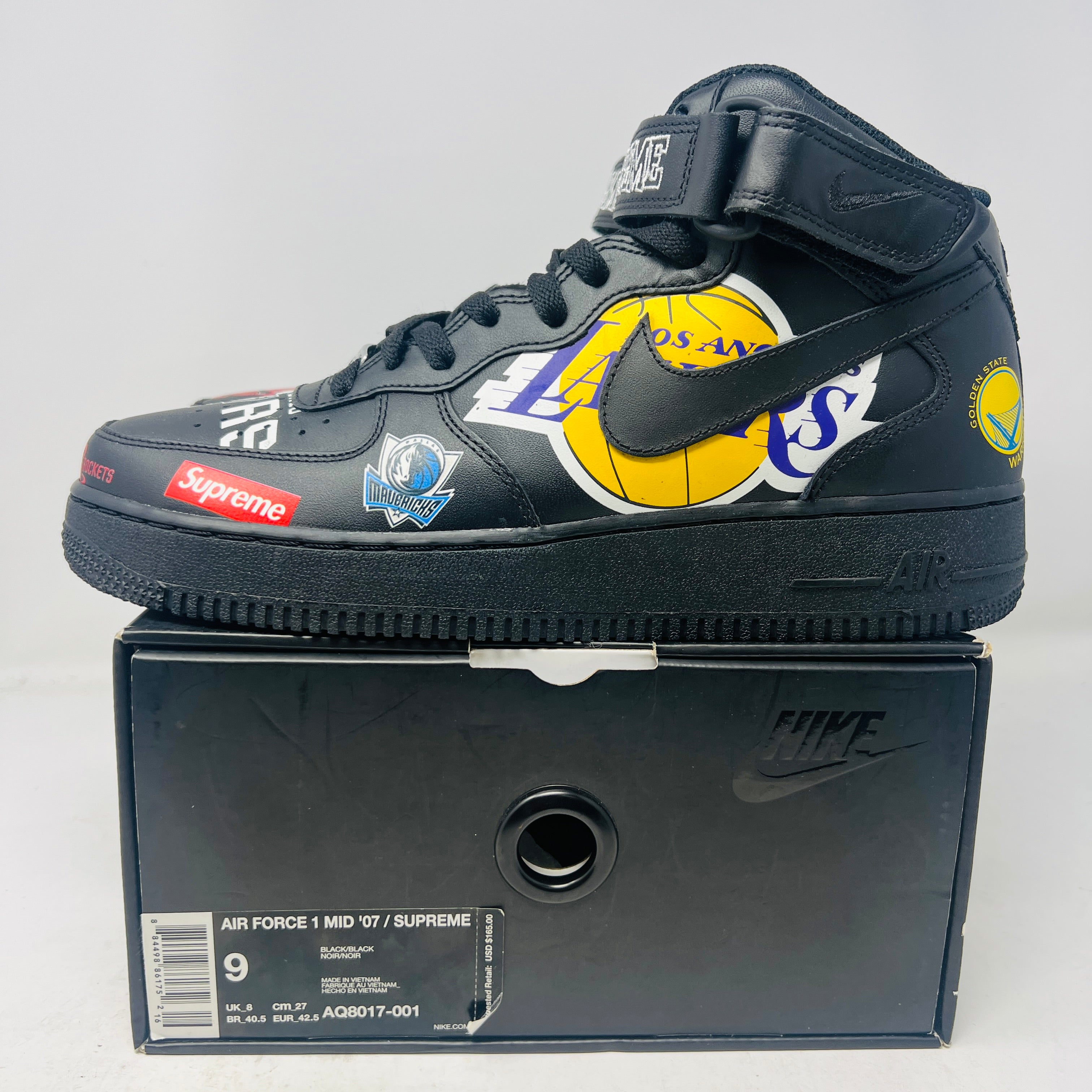 Nike Air Force 1 Mid Supreme NBA Black – Holy Ground