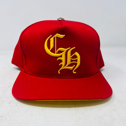 Chrome Hearts CH Silver Button Hat Red/Yellow