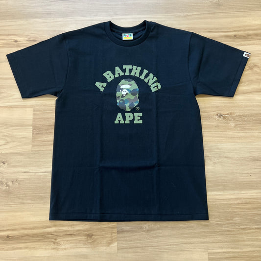 A Bathing Ape Color Camo College T-shirt Black