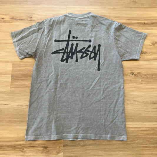 Stussy Basic Pigment Dyed Tee in grey