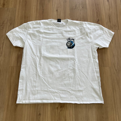 Stussy x Born X Raised 8 Ball Tee 'White'