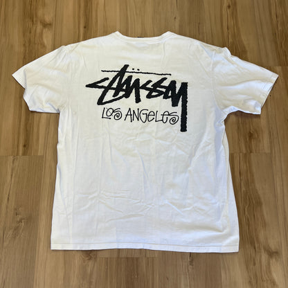 Stüssy "Stock Los Angeles" tee White