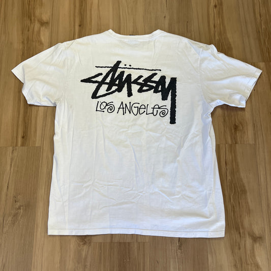 Stüssy "Stock Los Angeles" tee White