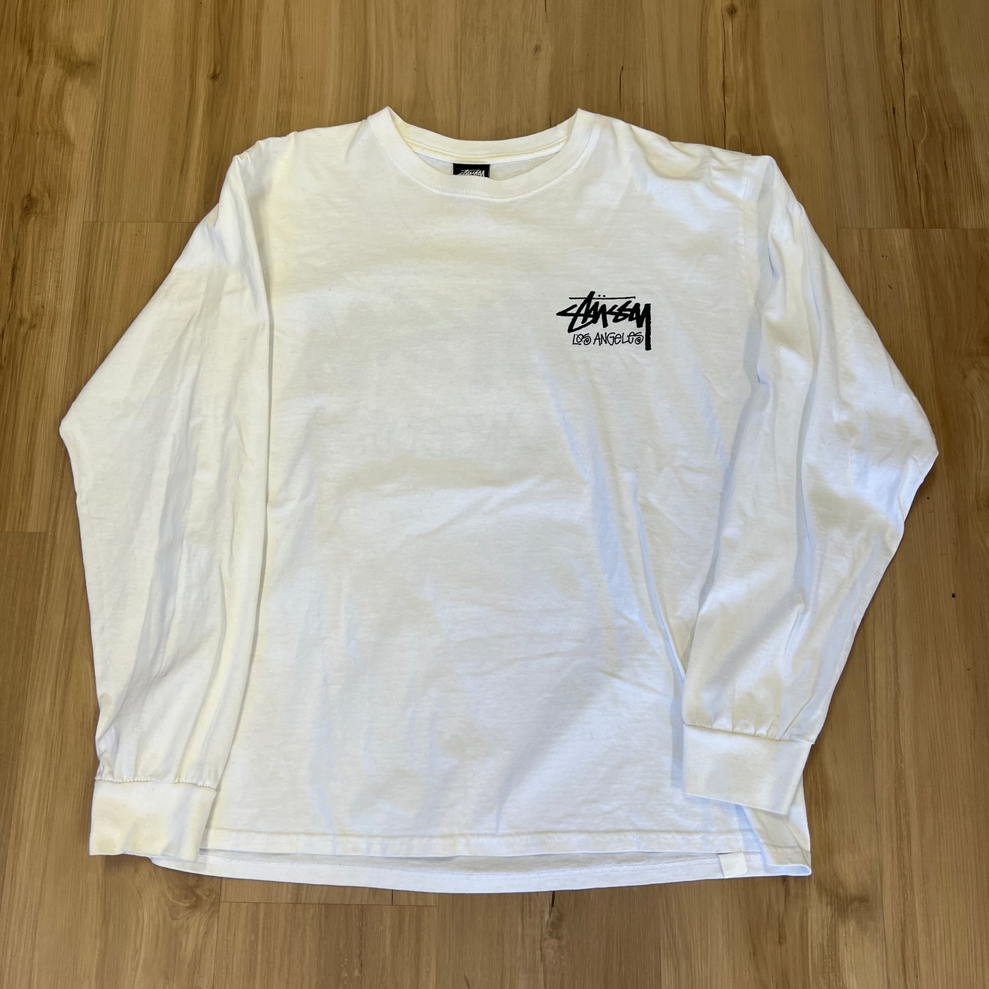 Stüssy "Stock Los Angeles" L/S tee White