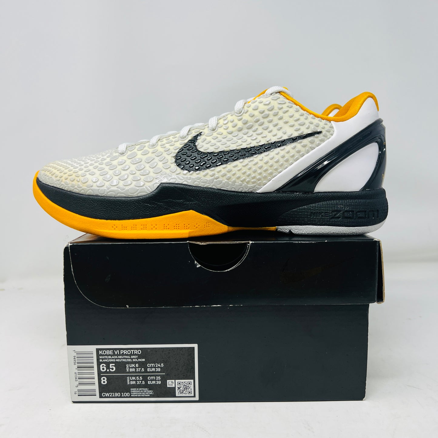 Kobe 6 Protro Playoff Pack White Del Sol