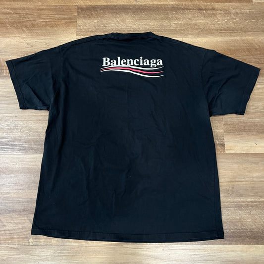 Balenciaga Political Campaign Tee Black