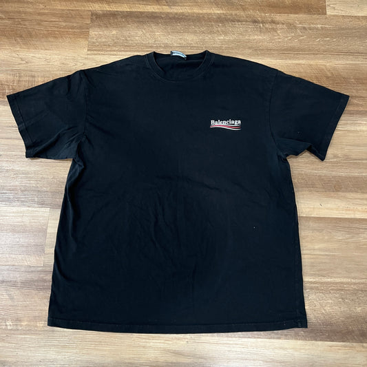 Balenciaga Political Campaign Tee Black