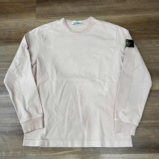 Stone Island Heavy Cotton Crewneck Sweatshirt Antique Rose