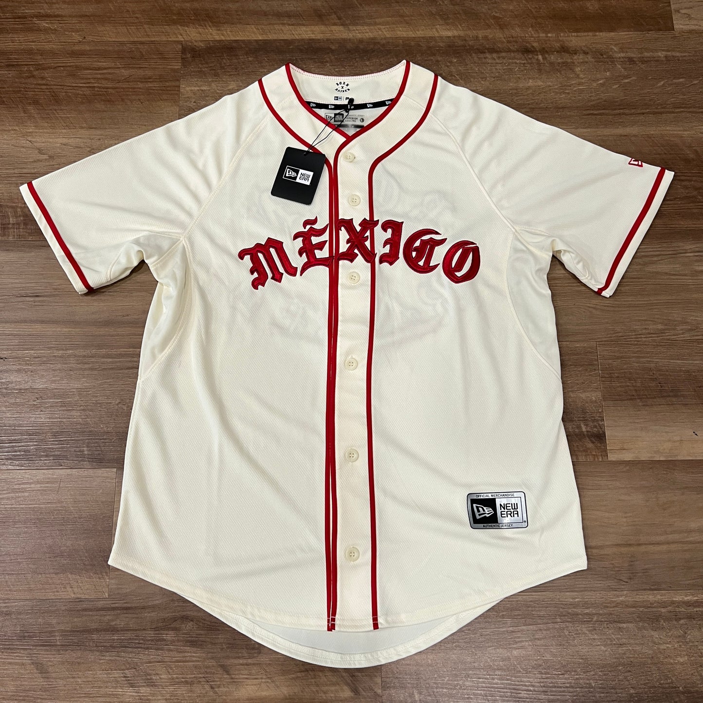 New Era x Born x Raised Diablos Rojos del México baseball jersey