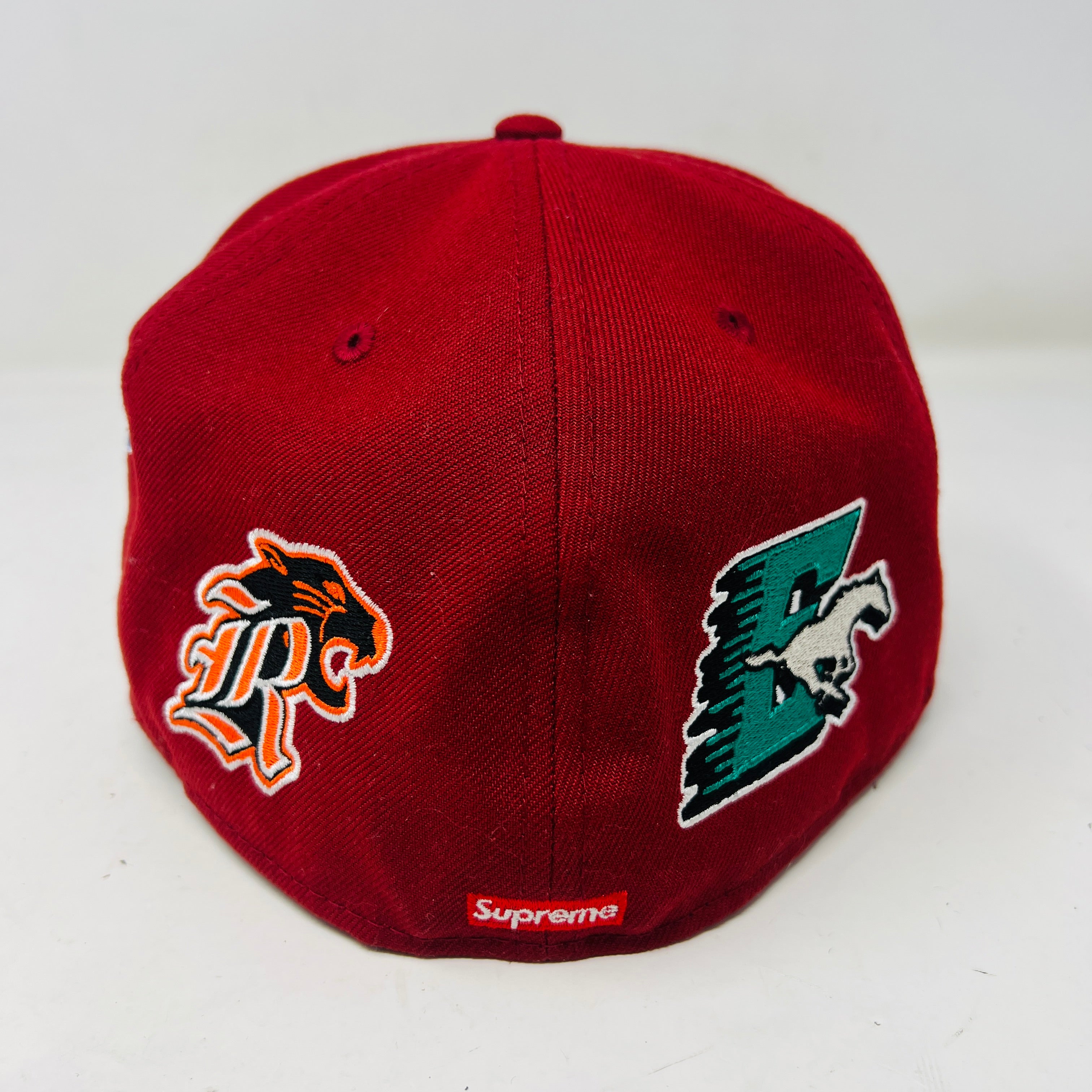 Supreme Mascots S Logo New Era 59Fifty Fitted Cap Red – Holy Ground
