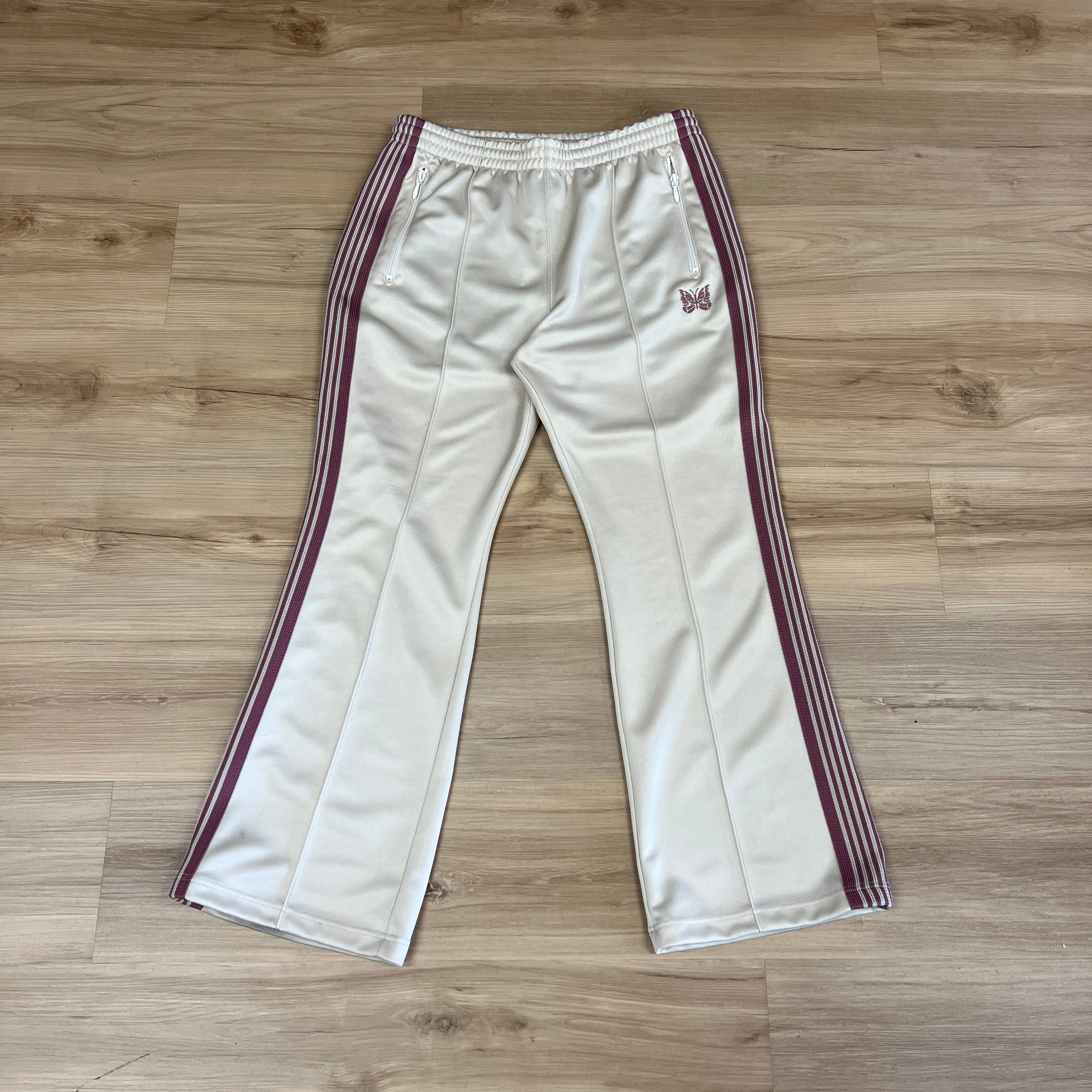 Needles Poly Smooth Boot-Cut Track Pant Ivory – Holy Ground