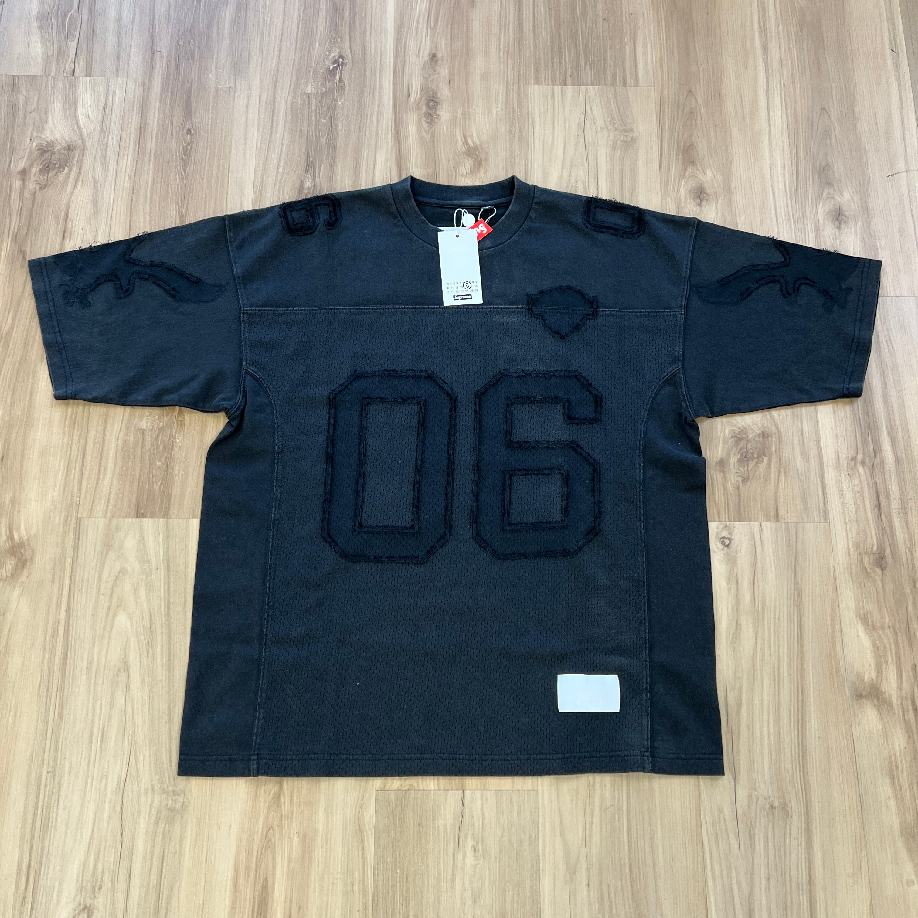 Supreme MM6 Maison Margiela Cotton Football Jersey Black – Holy Ground