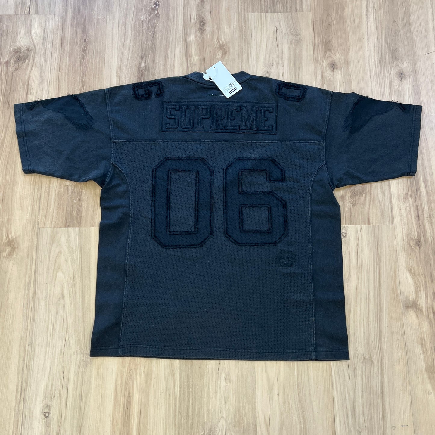 Supreme MM6 Maison Margiela Cotton Football Jersey Black