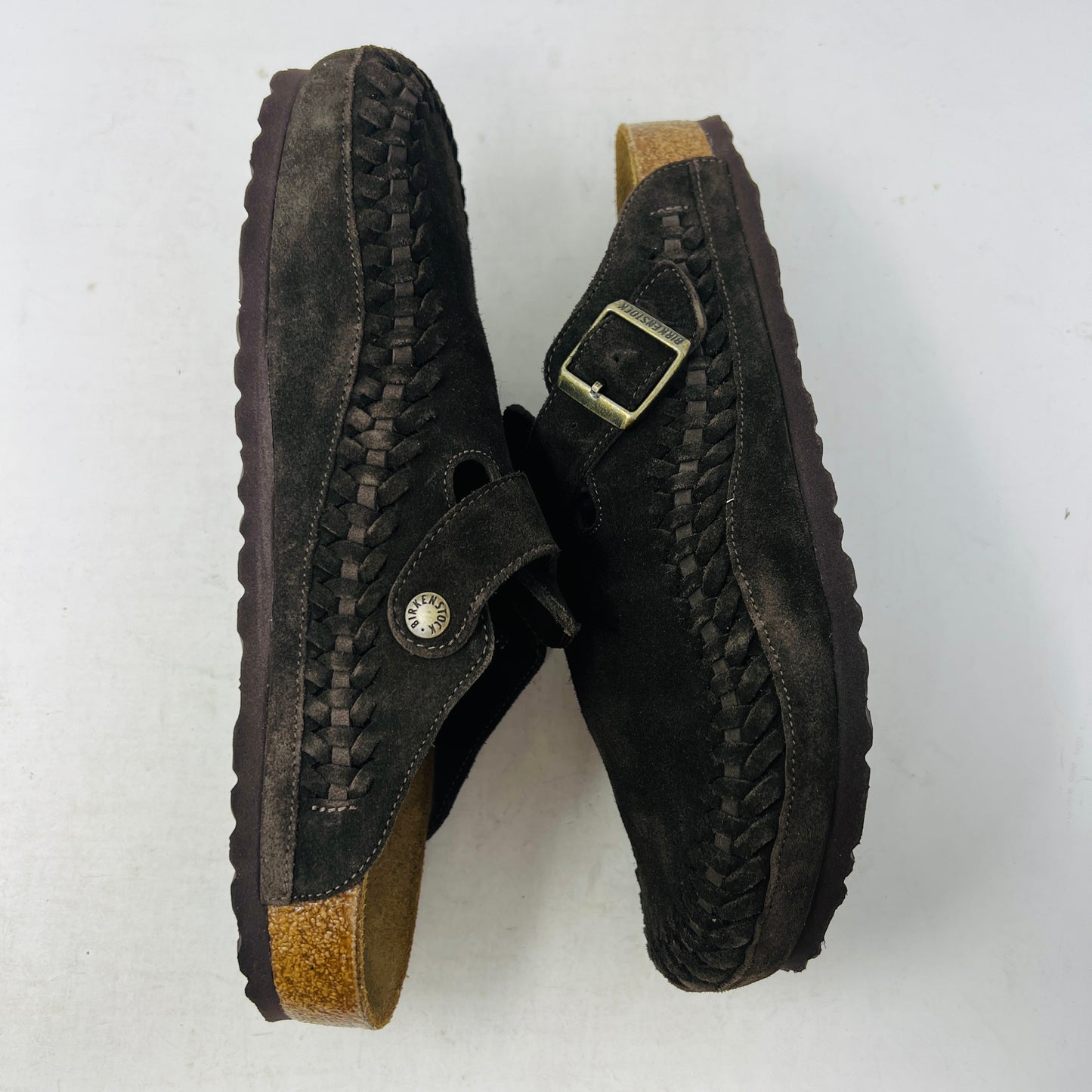 Birkenstock Boston Braided Suede Kith Mocca