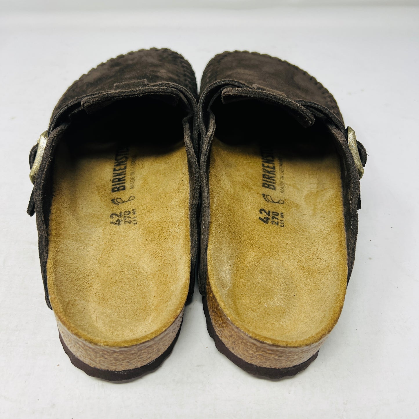 Birkenstock Boston Braided Suede Kith Mocca